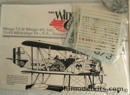 Vac Wings 1/48 Chance Vought O2U-1 Corsair - With Metal Details and Decals - Bagged, VW488 plastic model kit